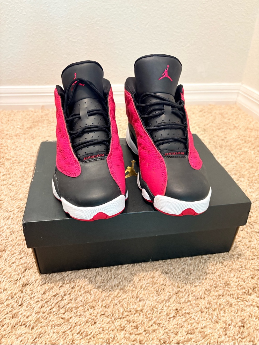 Jordan 13 Retro Low ‘Very Berry’ Black/Pink Sneakers 6.5Y (Fits Women’s 8)